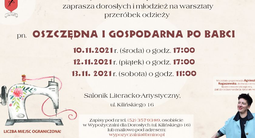 Oszczędna i gospodarna po babci - warsztaty przeróbek odzieży