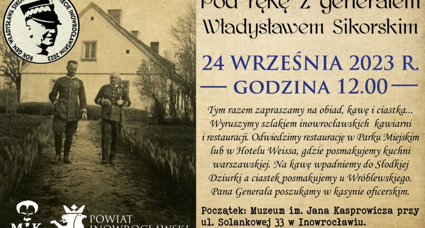 Spotkania, rękę generałem Władysławem Sikorskim   - zdjęcie, fotografia