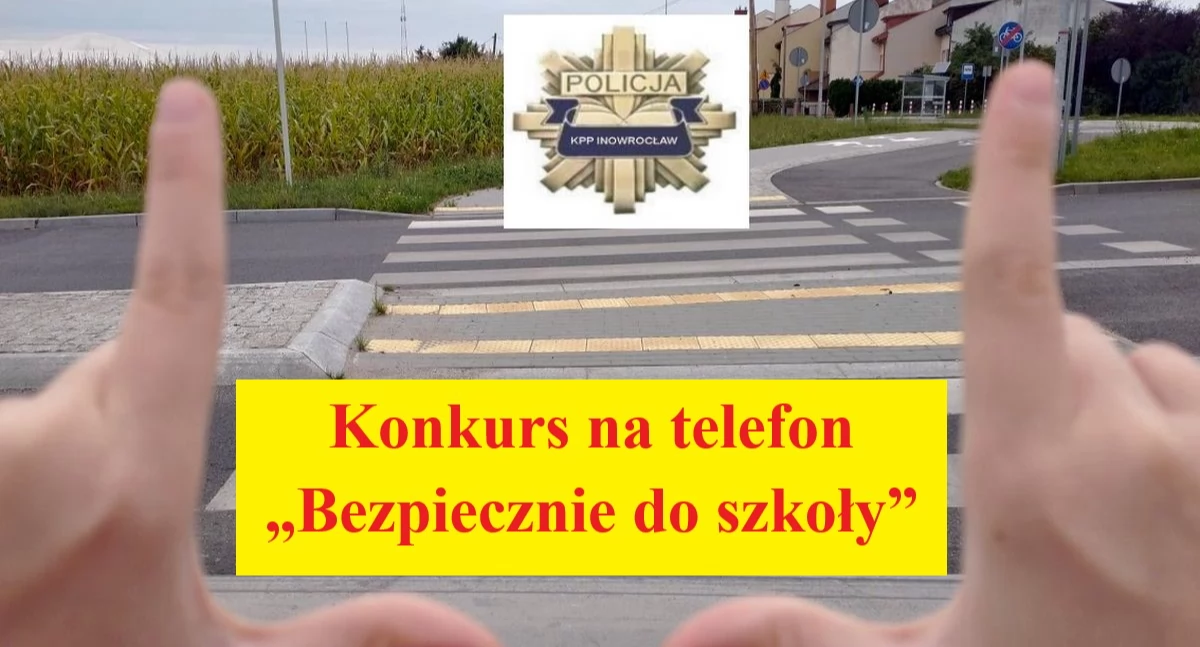 Komunikaty Policja, Konkurs telefon Bezpiecznie szkoły - zdjęcie, fotografia
