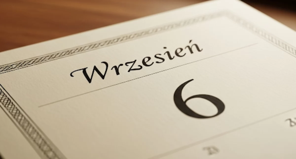 Społeczeństwo2, Kartka kalendarza września - zdjęcie, fotografia