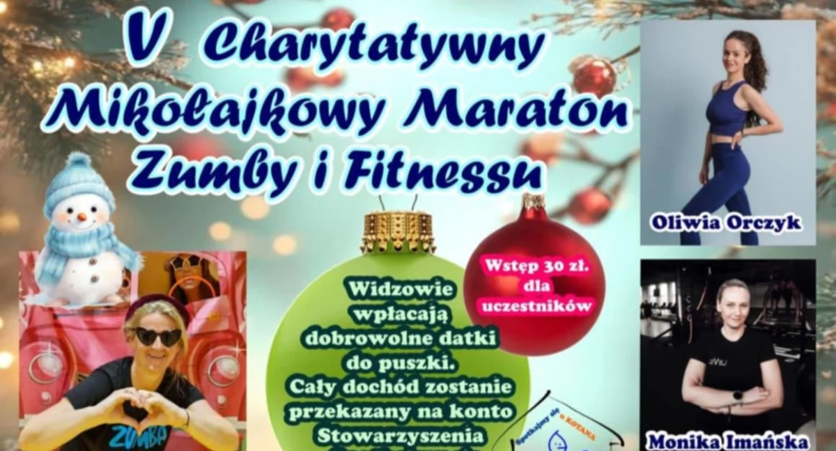 Inne, Charytatywny Mikołajkowy Maraton Zumby Fitnessu Inowrocławiu! - zdjęcie, fotografia