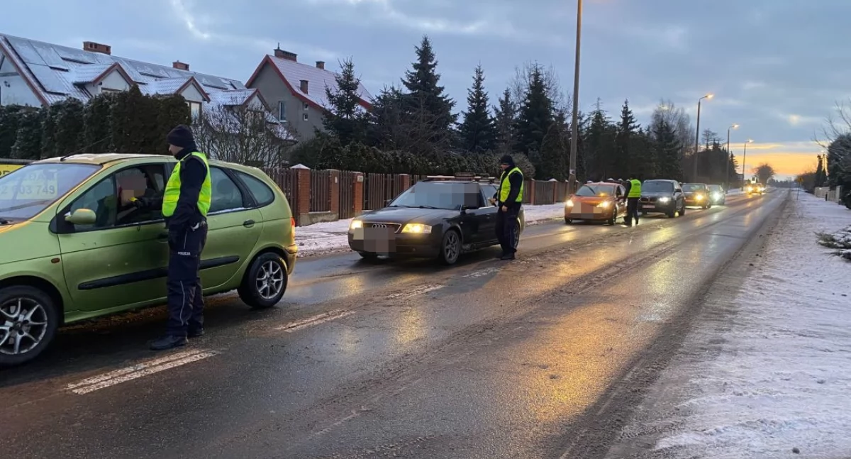Wypadki drogowe , Policyjne działania Trzeźwy Poranek powiecie inowrocławskim - zdjęcie, fotografia