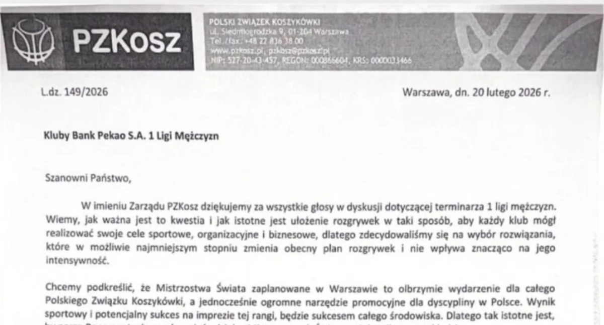 Koszykówka, Terminarz Pekao jednak ustawiony jedną drużynę! - zdjęcie, fotografia