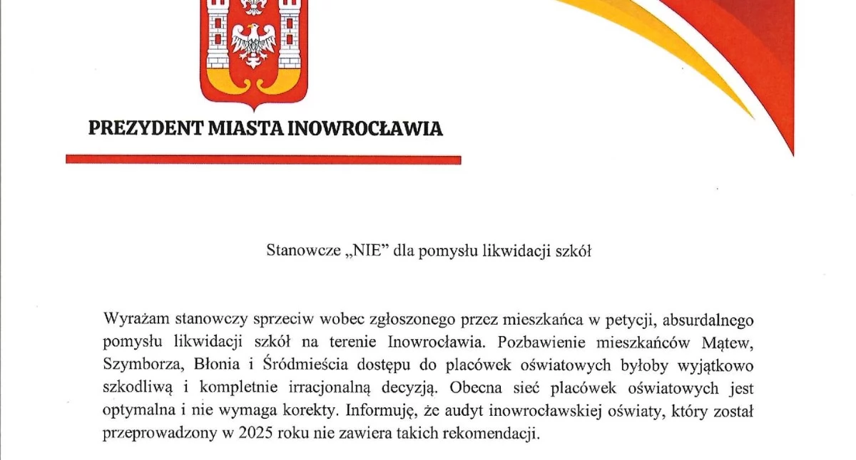 Samorząd, Stanowcze pomysłu likwidacji szkół - zdjęcie, fotografia