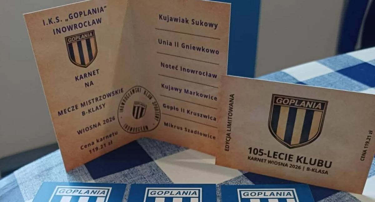 Piłka nożna, Okolicznościowe karnety mecze Goplanii - zdjęcie, fotografia