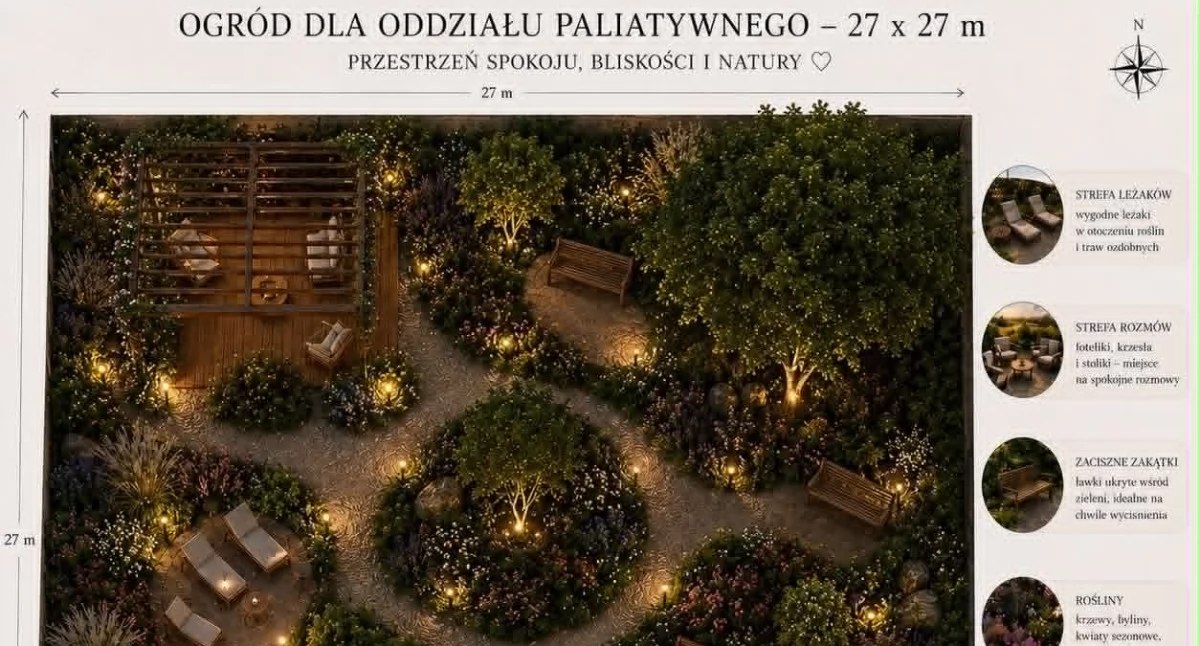 Społeczeństwo2, powstanie ogród oddziału paliatywnego - zdjęcie, fotografia