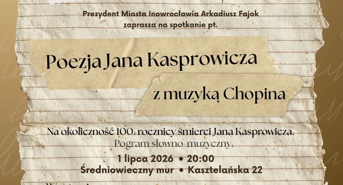 Spotkania, Poezja Kasprowicza muzyką Chopina Wyjątkowy wieczór Inowrocławiu - zdjęcie, fotografia