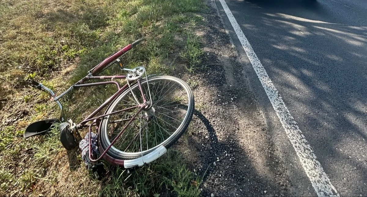 Wypadki drogowe , Tragiczny wypadek DW252 żyje rowerzysta - zdjęcie, fotografia