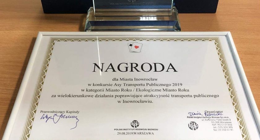 Inowrocław laureatem  Asów Transportu Publicznego