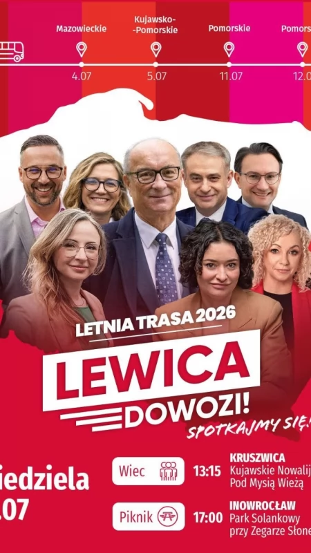 Liderzy Lewicy pojawią się pod pawiem