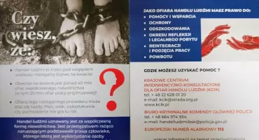Policjanci przed wakacjami przypominają o zagrożeniu handlem ludźmi